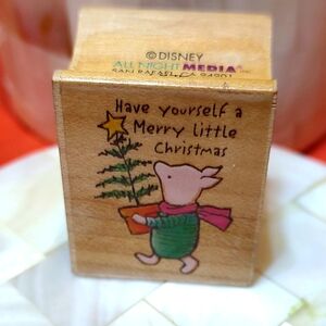 Disney Piglet Christmas rubber stamp